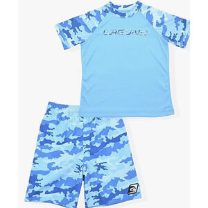Laguna 2 piece Rashguard Shirt and Bathing Shorts Boys Size 4T Blue NWT